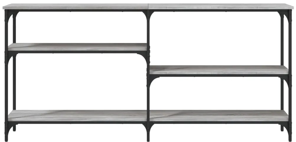 Mesa consola 160x29x75 cm derivados de madeira cinzento sonoma