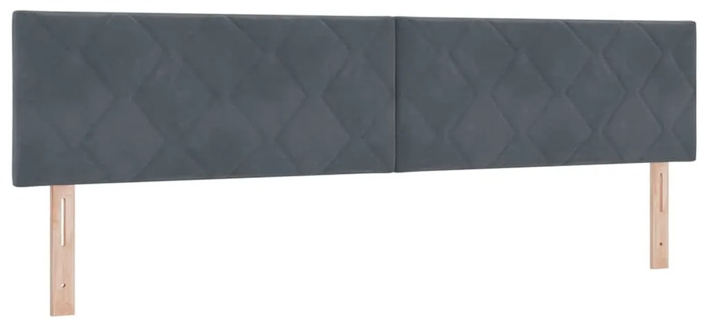 Cama Box Spring com Colchão VidaXL Cinza Escuro 200x200 cm Veludo