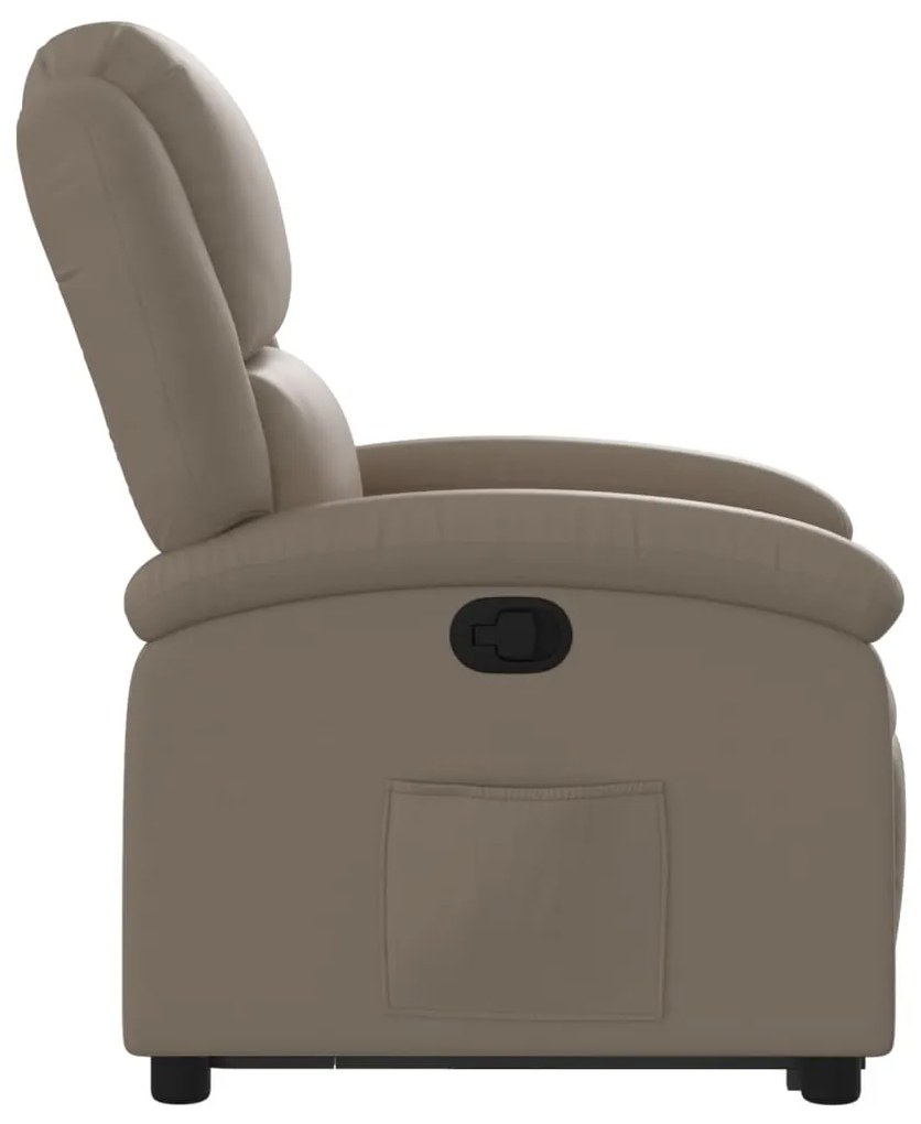 Poltrona reclinável elevatória couro artificial cor cappuccino