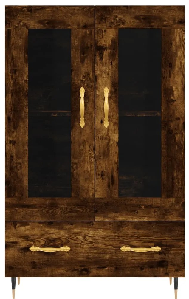 Armário alto derivados de madeira 69,5x31x115cm carvalho fumado