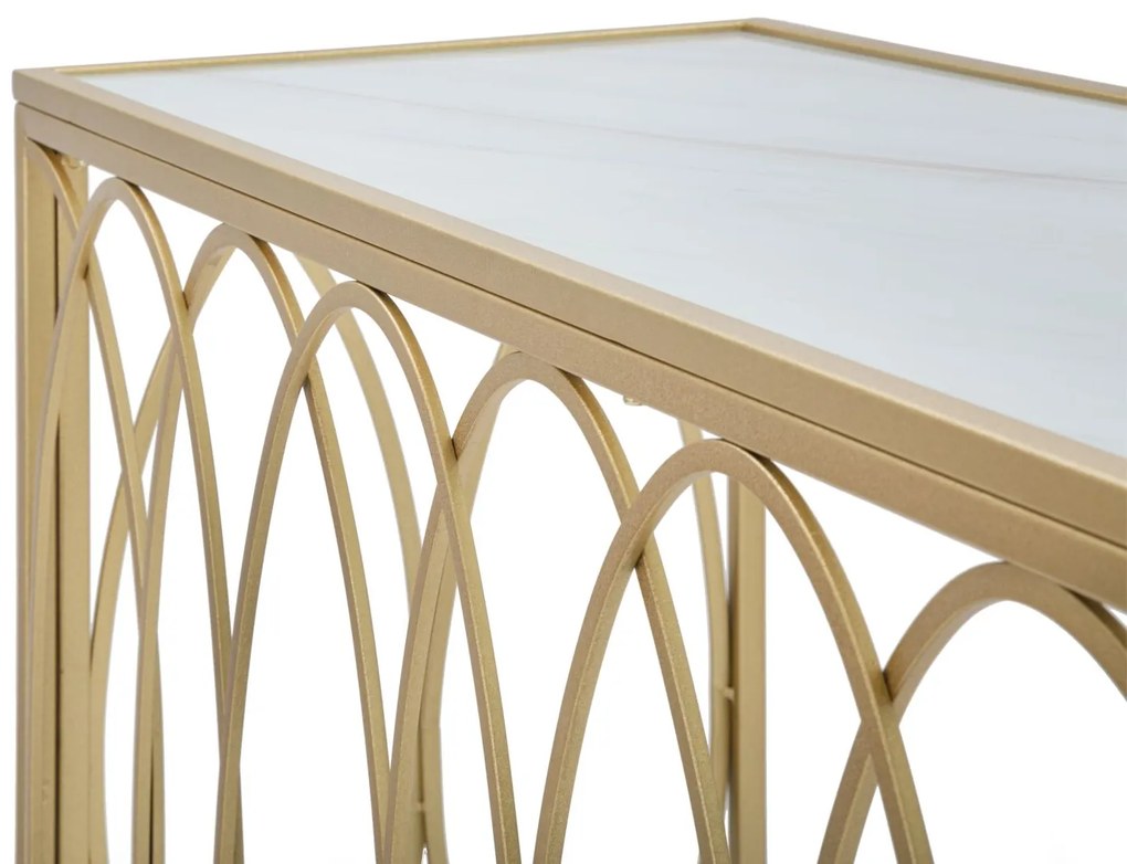 MESA DE CONSOLA 160X40X79 CM DOURADO