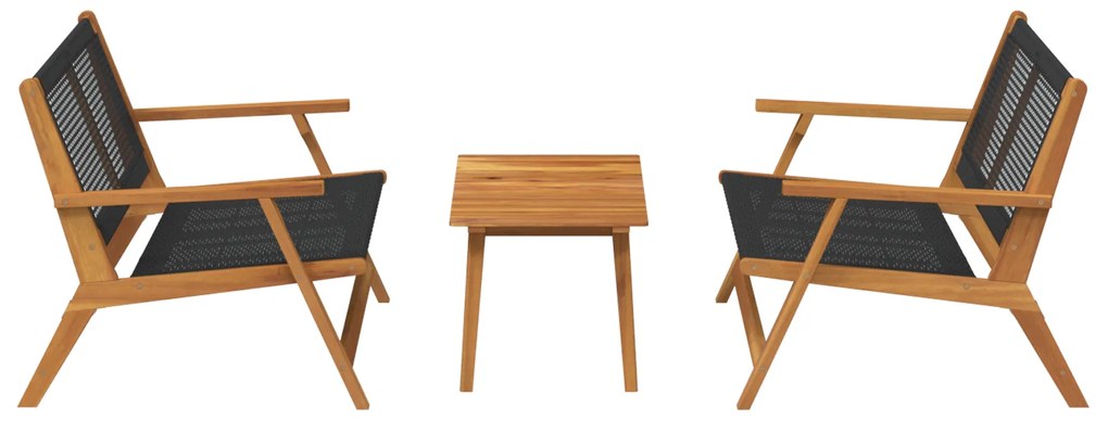 Cadeiras de Jardim com Mesa - Conjunto de 3 Peças em Madeira de Acácia