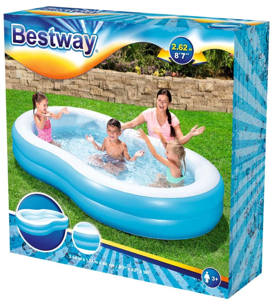 Bestway Piscina Big Lagoon Family 262x157x46 cm