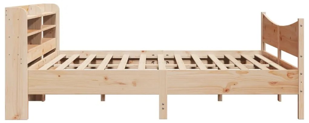 Estrutura de cama com cabeceira 200x200 cm pinho maciço