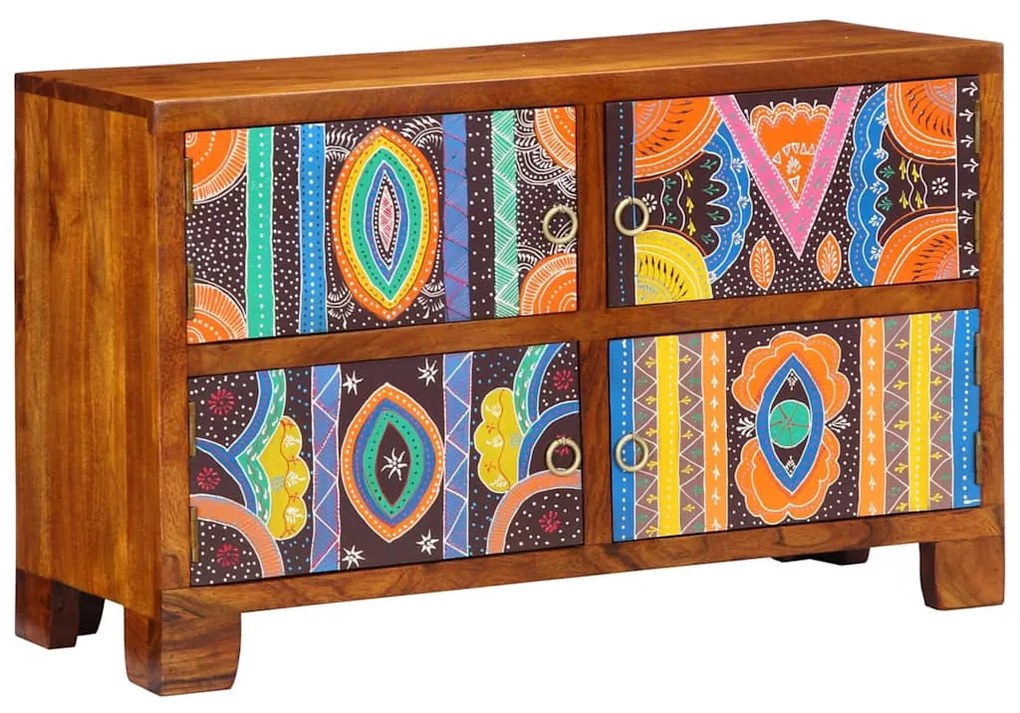 Armário para Sapatos vidaXL 90x35x55 cm em Madeira Maciça de Acácia