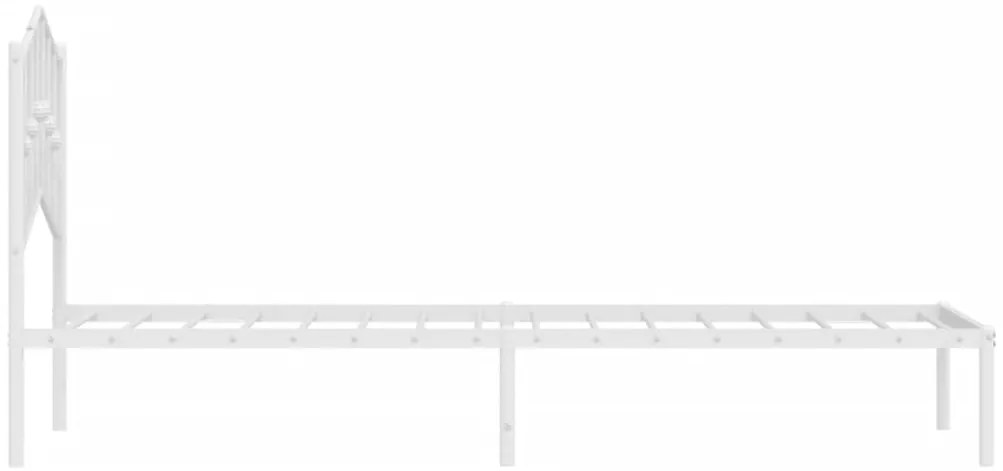 Estrutura de cama sem colchão com cabeceira 75x190 cm branco
