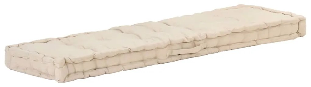 Almofadões p/ sofá de paletes 2 pcs algodão bege