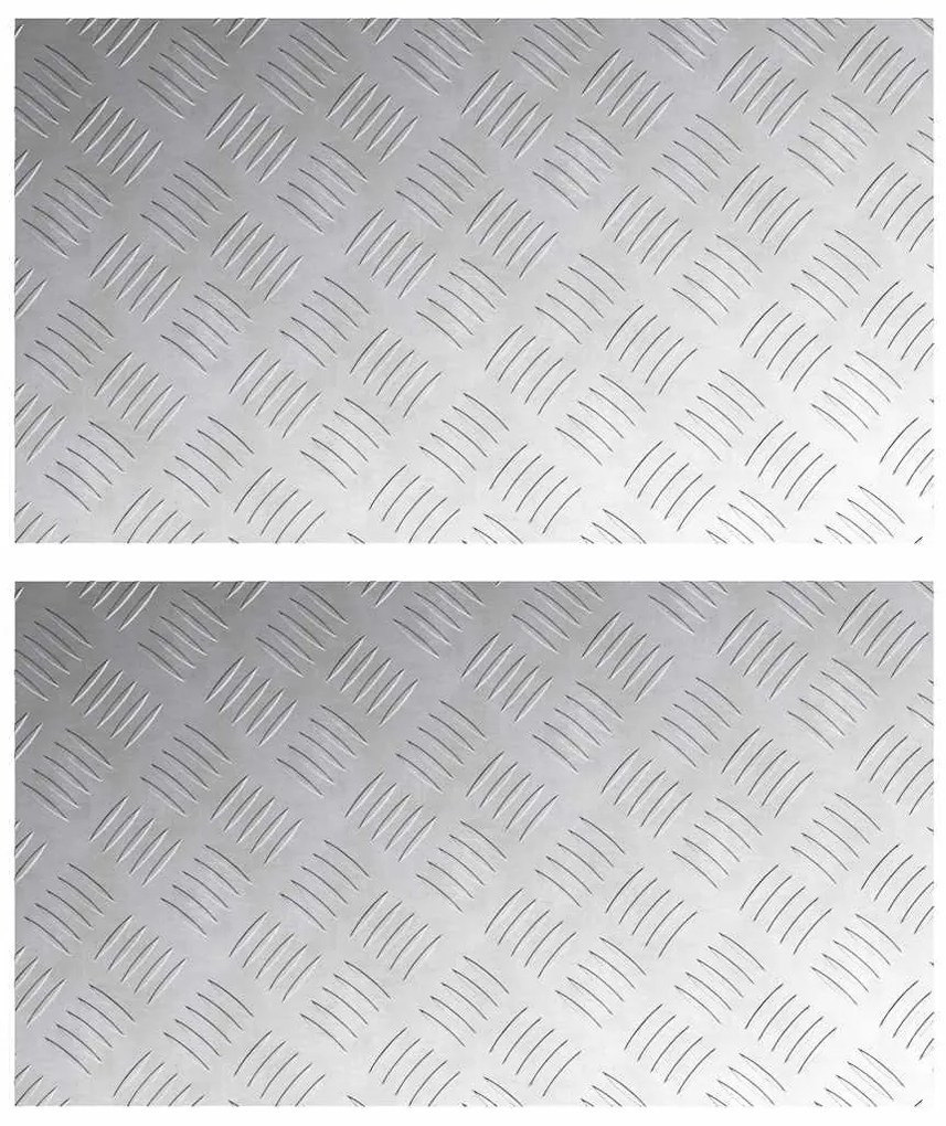 2 placas de alumínio antiderrapantes com textura 70x40 cm