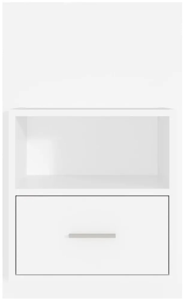 Mesas de cabeceira montagem na parede 2 pcs branco