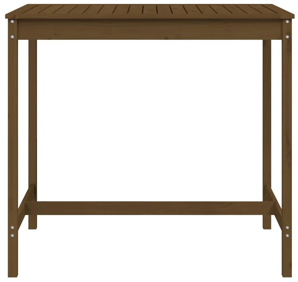 Mesa de jardim 121x82,5x110 cm pinho maciço castanho-mel