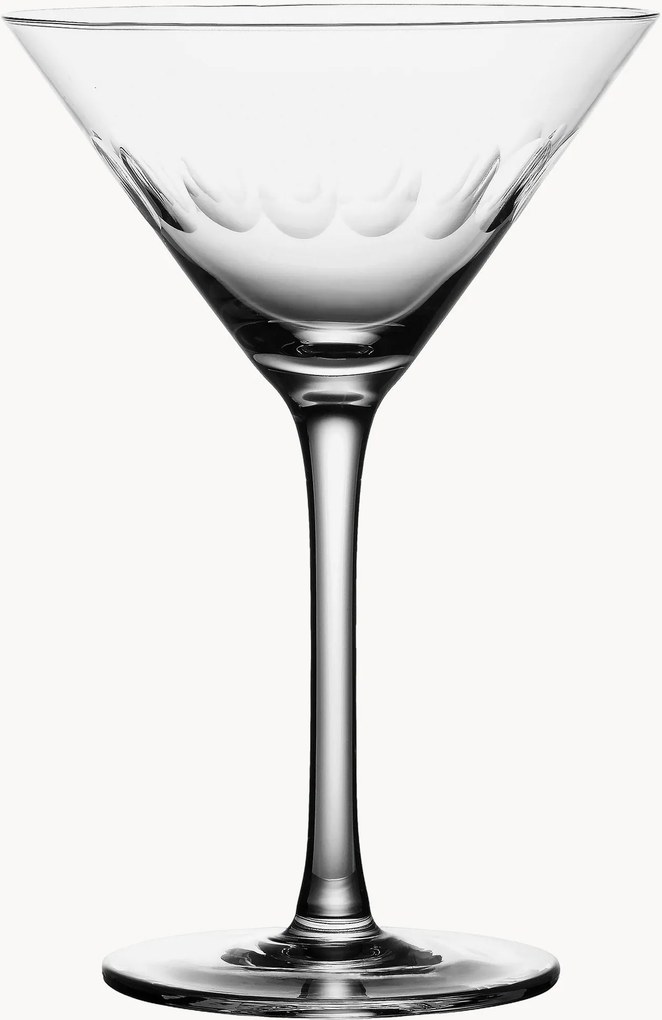 Copos de martini em cristal artesanal Lens, conjunto de 2