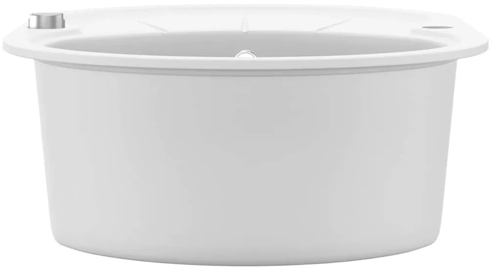 Lava-louça com 1 cuba oval granito branco