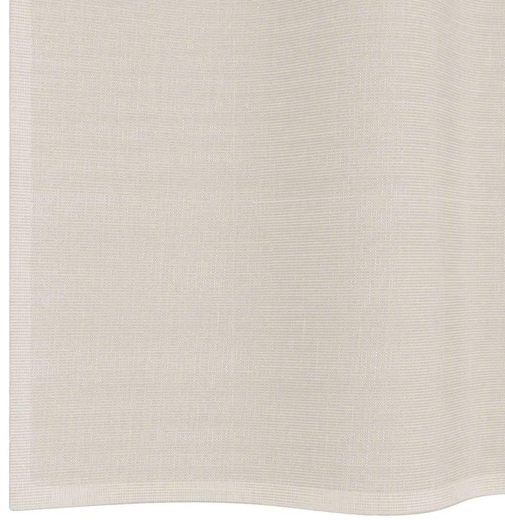 Cortinas de voile com aba 2 pcs creme