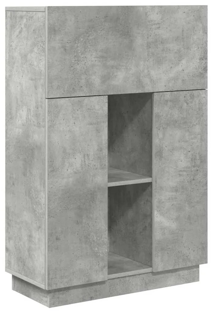 Mesa Cinza Concreto Cinza concreto Madeira engenheirada Padrão