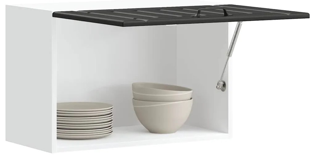 vidaXL Armário de parede da cozinha Lucca derivados de madeira preto