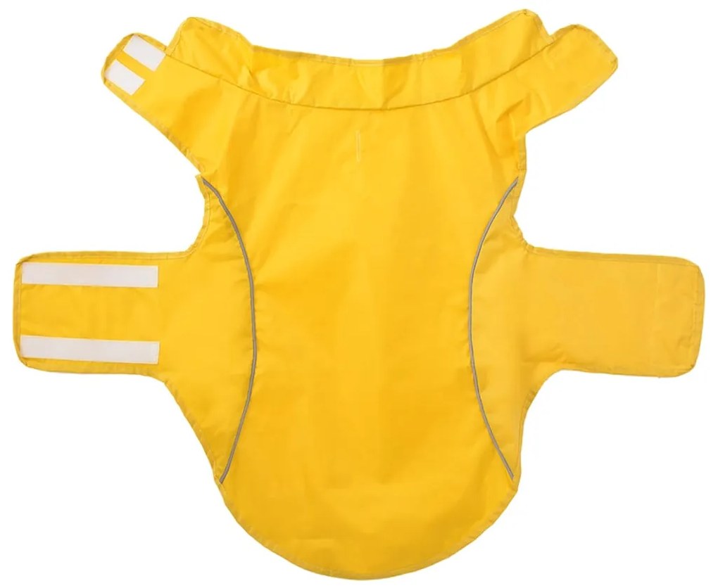 Capa de chuva para cães com tiras reflectoras amarelo XL