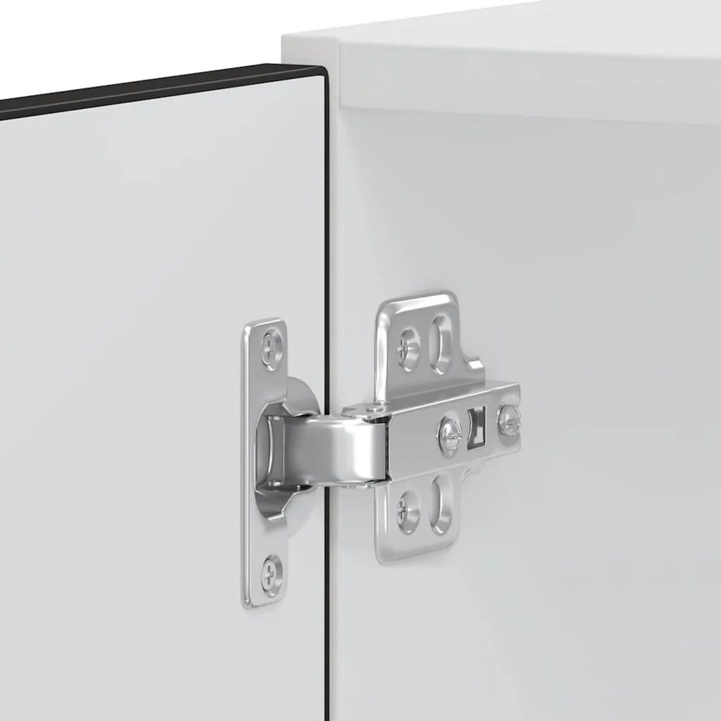 Armários forno 2 pcs Kalmar derivados de madeira preto