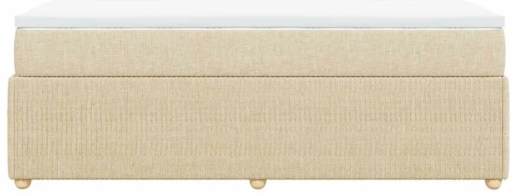 Cama com molas/colchão 90x190 cm tecido cor creme