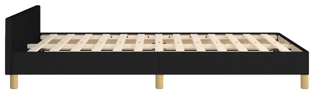 Estrutura de cama sem colchão preto 120x190 cm tecido
