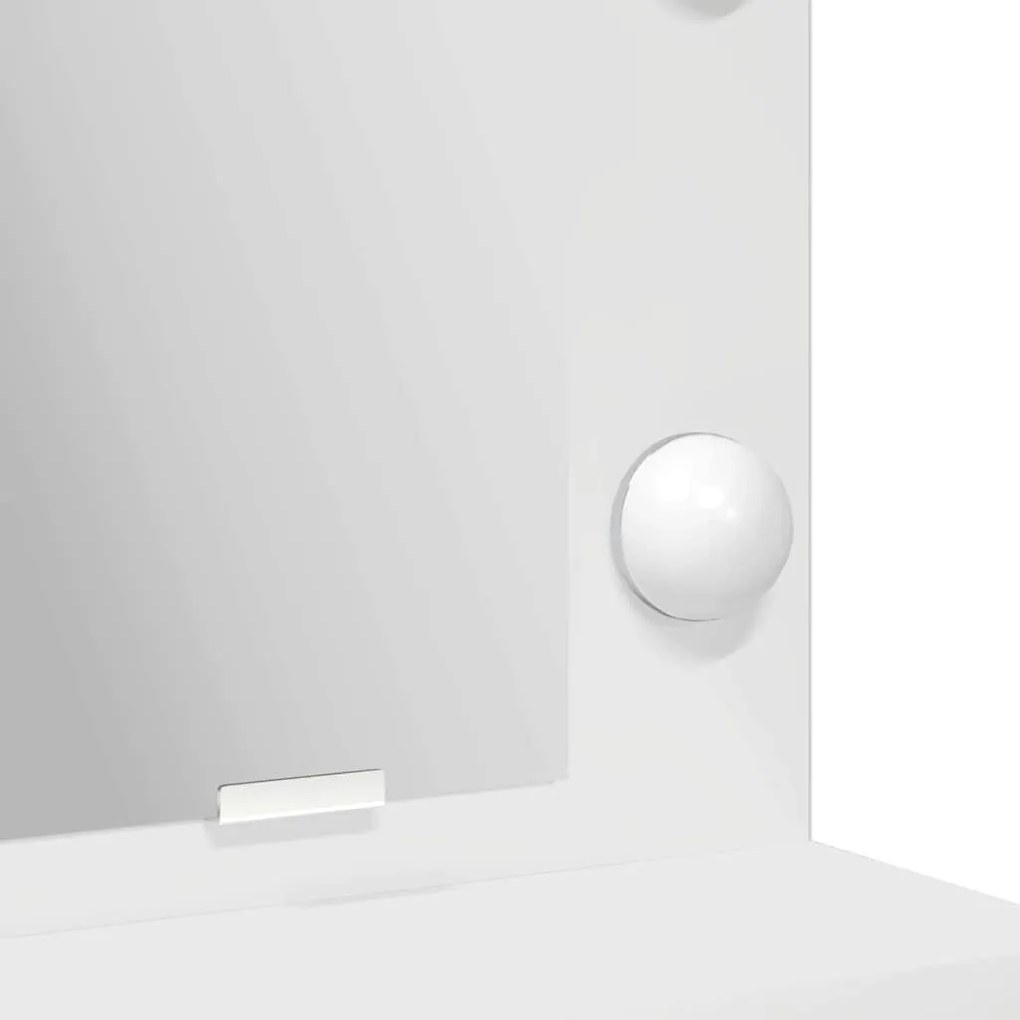 mesa de maquilhagem vidaXL com luzes LED brancas 79x41x135 cm
