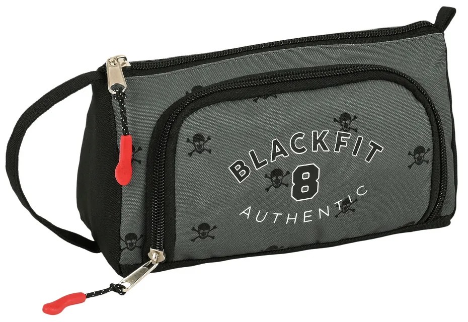 Bolsa Escolar BlackFit8 Skull Preto Cinzento (20 X 11 X 8.5 cm)