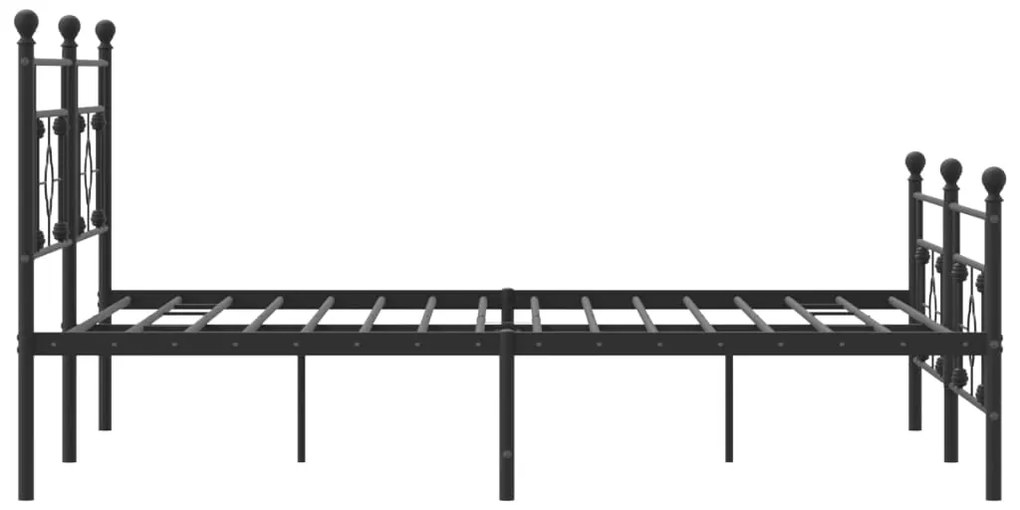 Estrutura de cama sem colchão com pés 180x200 cm preto