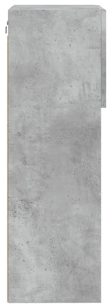 Móvel de TV com luzes LED 40,5x30x90 cm cinzento cimento