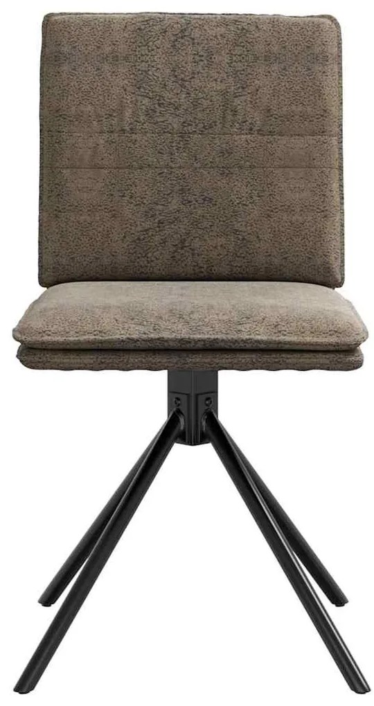 Cadeiras de jantar 4 pcs cinza escuro Faux Suede Couro