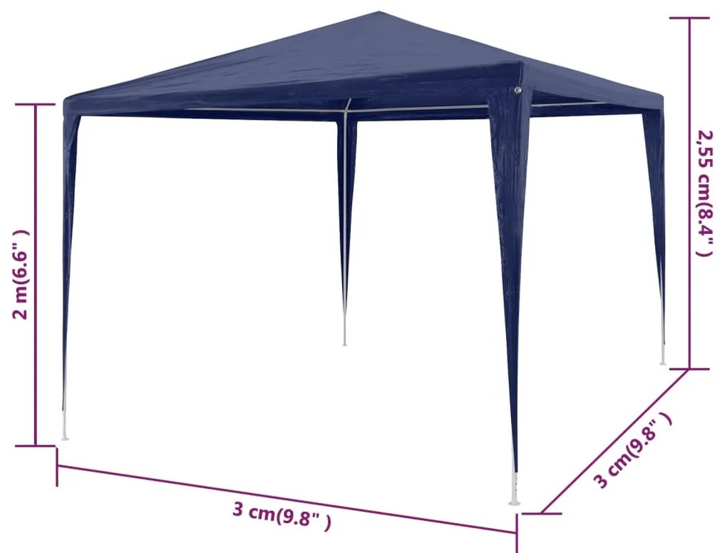 Tenda para festa 3x3 azul