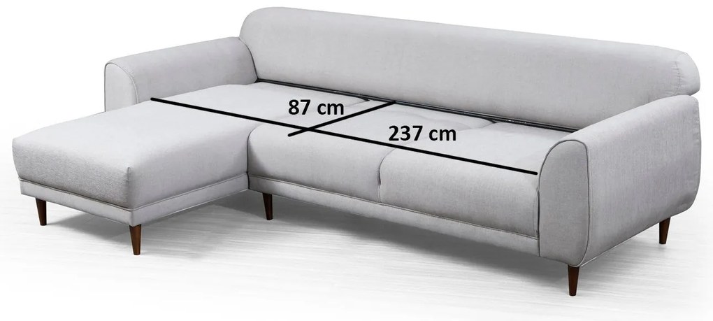 Sofá-Cama de Canto Image Corner – Bege – 287 x 169 cm