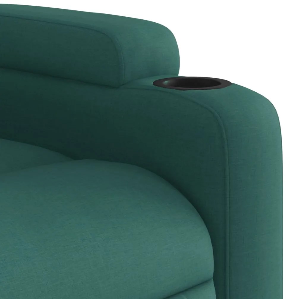 Poltrona reclinável tecido verde-escuro