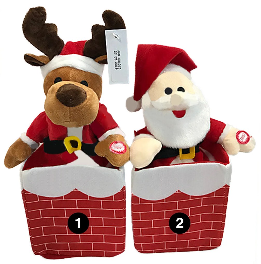 Peluche Rena Natal Vermelho 26CM