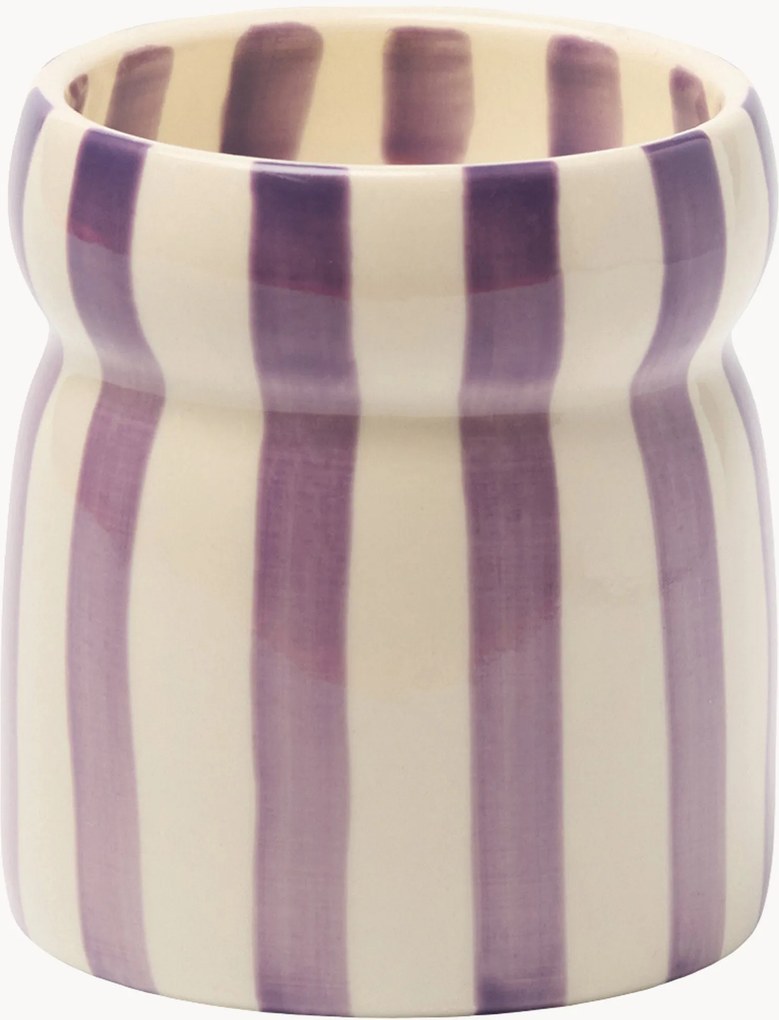 Vela perfumada de cerâmica às riscas roxa Waikiki Waters