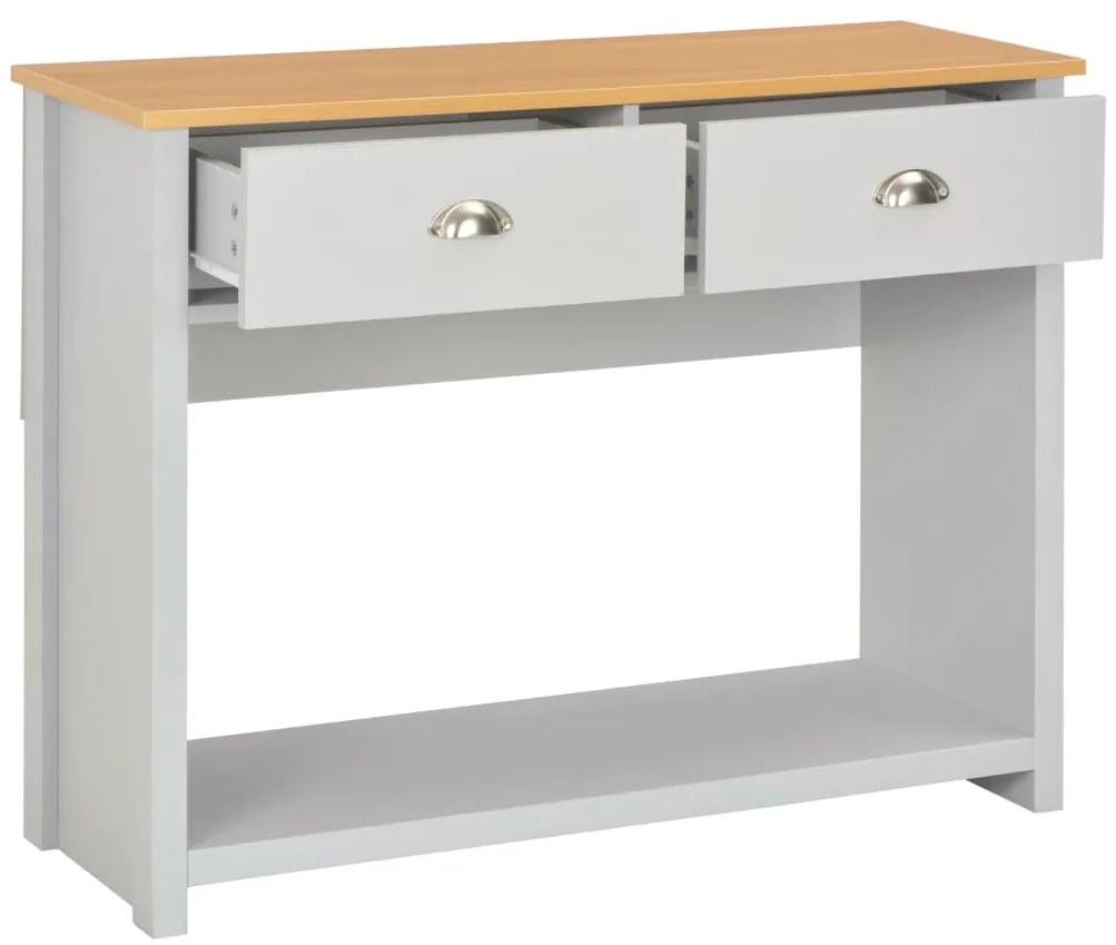 Mesa consola 97x35x76 cm cinzento