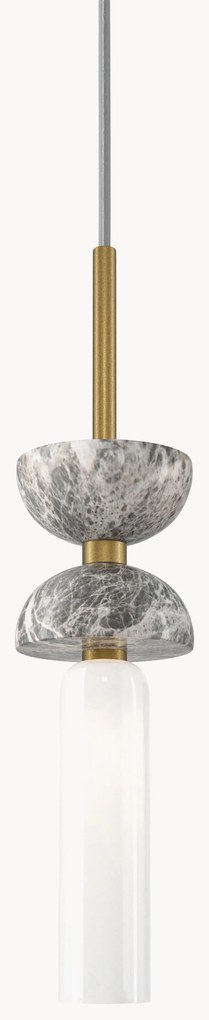 Candeeiro suspenso pequeno em mármore e metal Kyoto