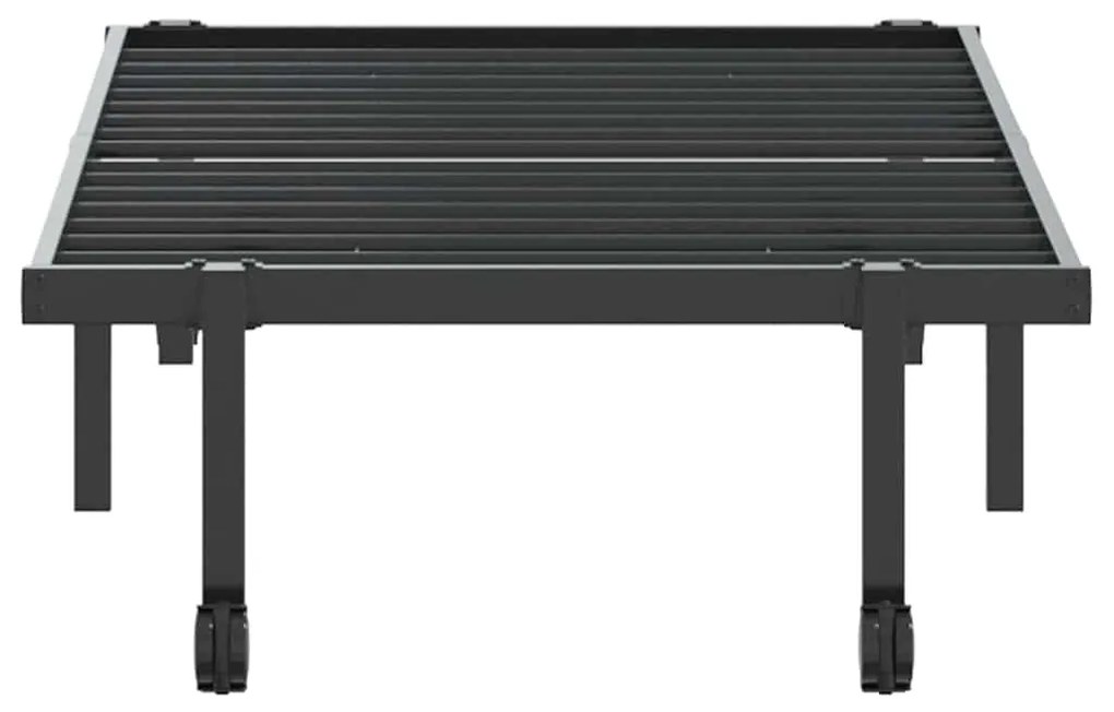 Estrutura de cama sem colchão Dobrável 80x200 cm aço preto