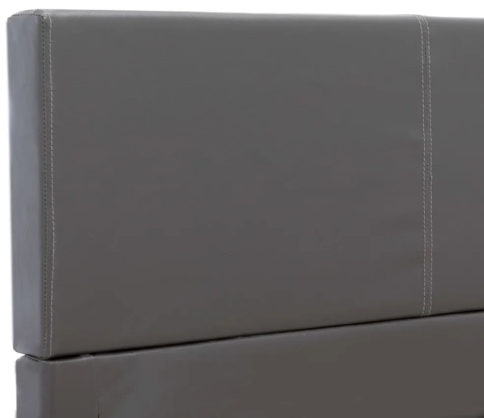 Estrutura de cama 120x200 cm couro artificial cinzento