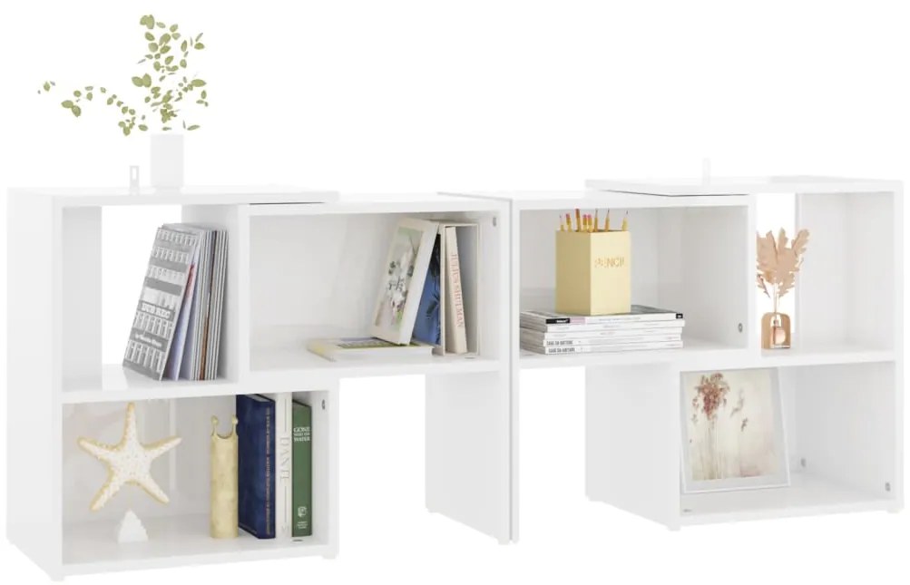 Móvel de TV 104x30x52 cm derivados de madeira branco brilhante