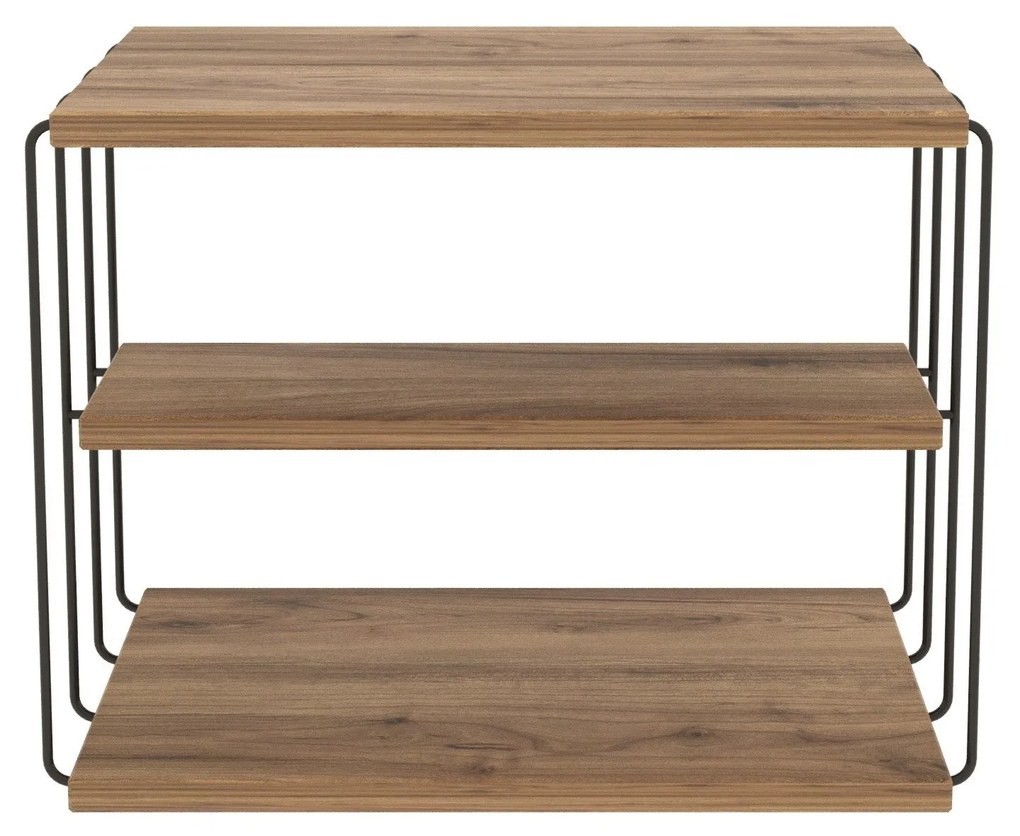 Mesa de Apoio Lifon – Pinho Atlântico e Preto – 50x33x40 cm