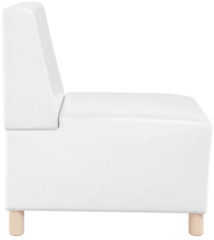 Poltrona 55 cm couro artificial branco