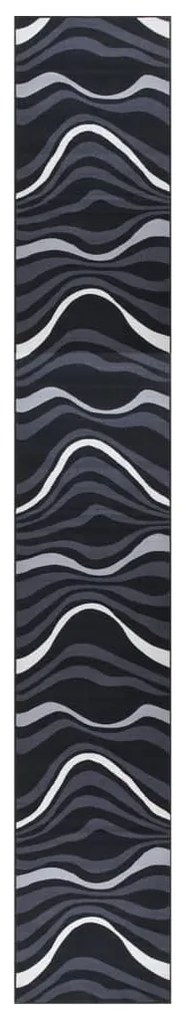 vidaXL Tapete/passadeira 80x600 cm preto