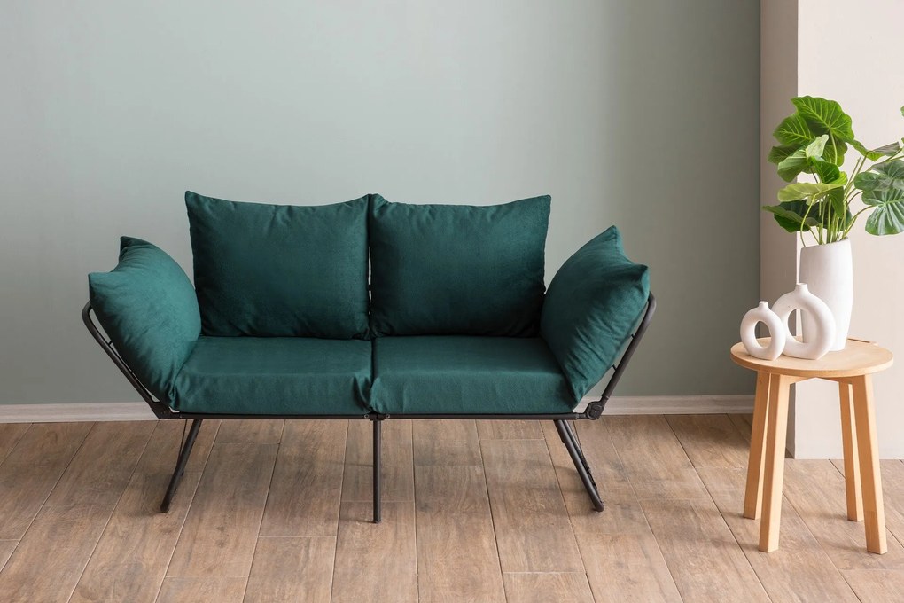 Sofá-cama 2 Lugares Viper – Verde Petróleo – 150x78x60 cm