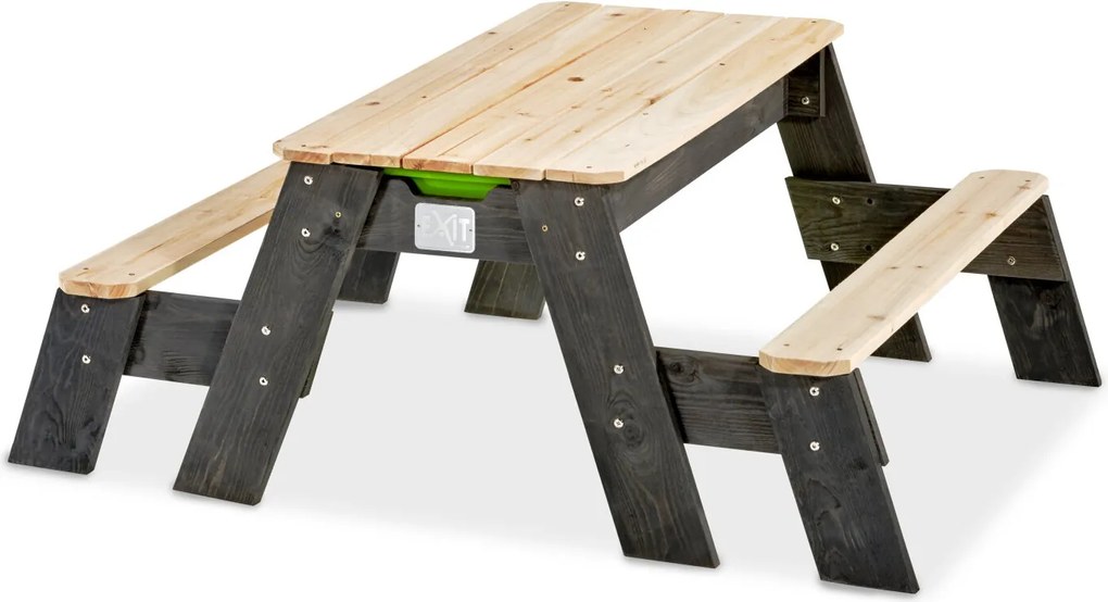 Mesa de piquenique para crianças (2 bancos) Cinzenta