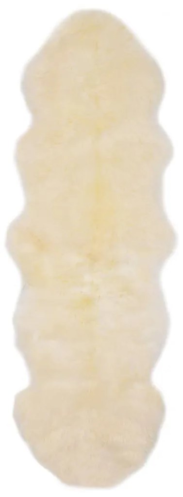 283880 vidaXL Tapete em pele de carneiro 60x180 cm branco