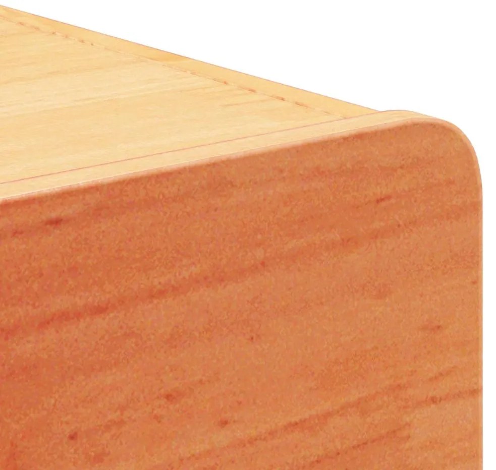 Mesa de Cabeceira Montada na Parede com gaveta Castanho-mel