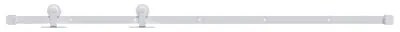 Kit de ferragens para porta deslizante 183 cm aço branco