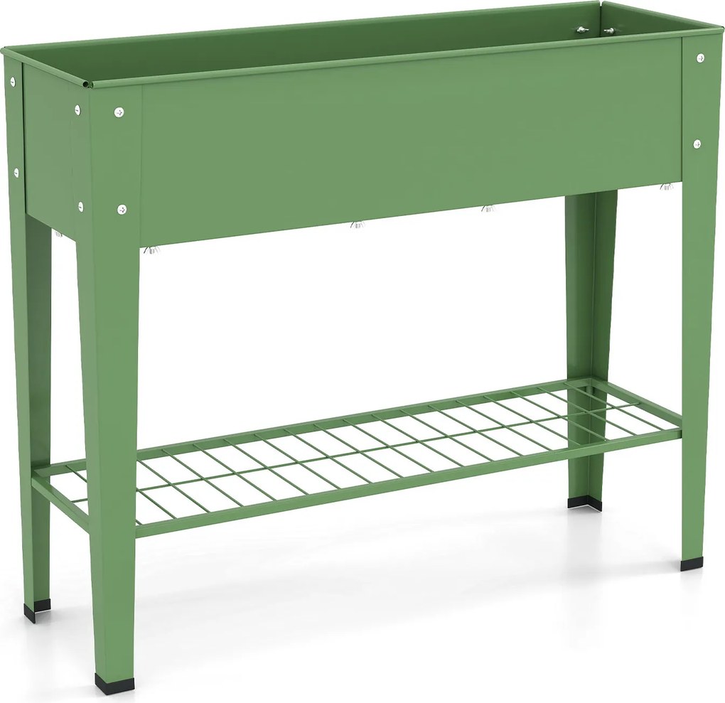 Floreiras para Plantas, 95 x 31 x 80 cm, com Estante de Rede, Verde