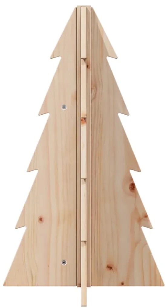 Árvore de Natal decorativa 69,5 cm madeira de pinho maciça