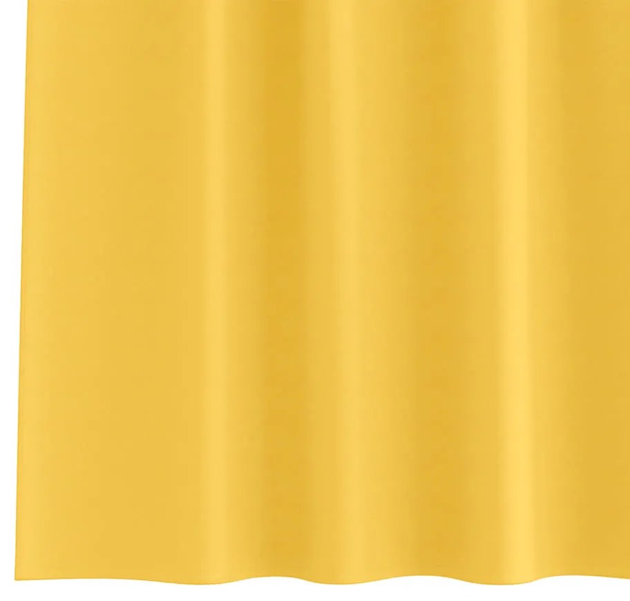 Cortinas 2 pcs amarelo mostarda 260 x 140 cm Poliéster