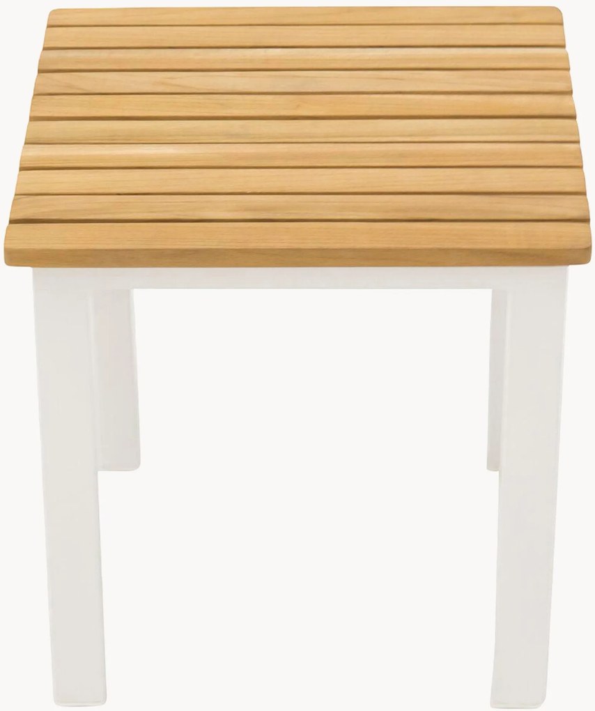 Mesa de apoio para jardim com tampo em madeira de teca Mexico